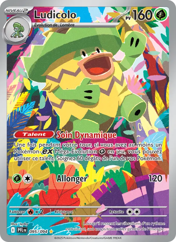 Ludicolo — carte 095 de l’extension Flammes Fantasmagoriques