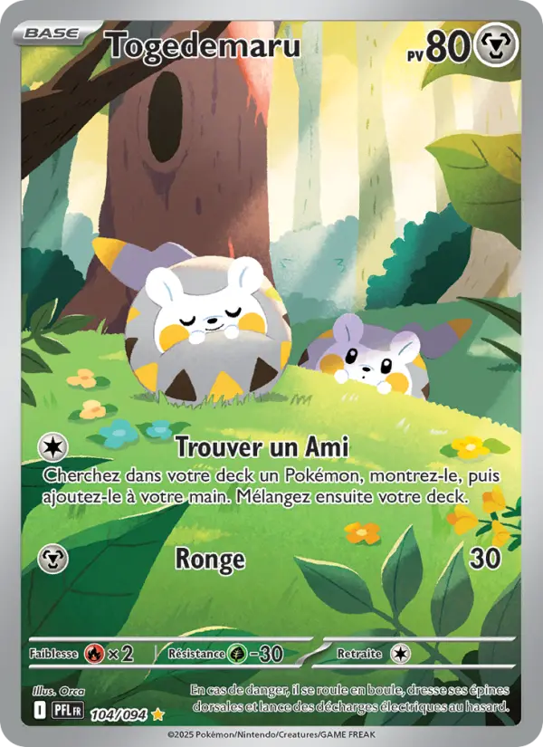 Togedemaru — carte 104 de l’extension Flammes Fantasmagoriques