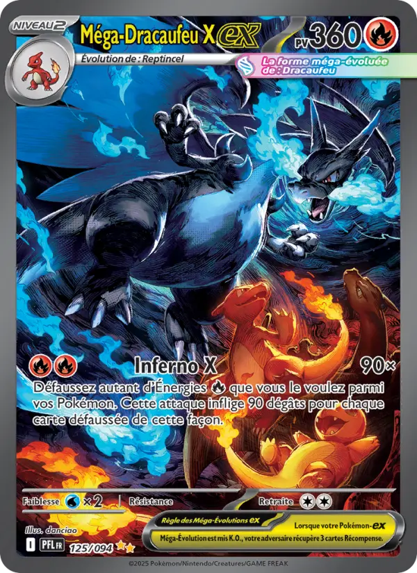 Méga-Dracaufeu X-ex — carte 125 de l’extension Flammes Fantasmagoriques