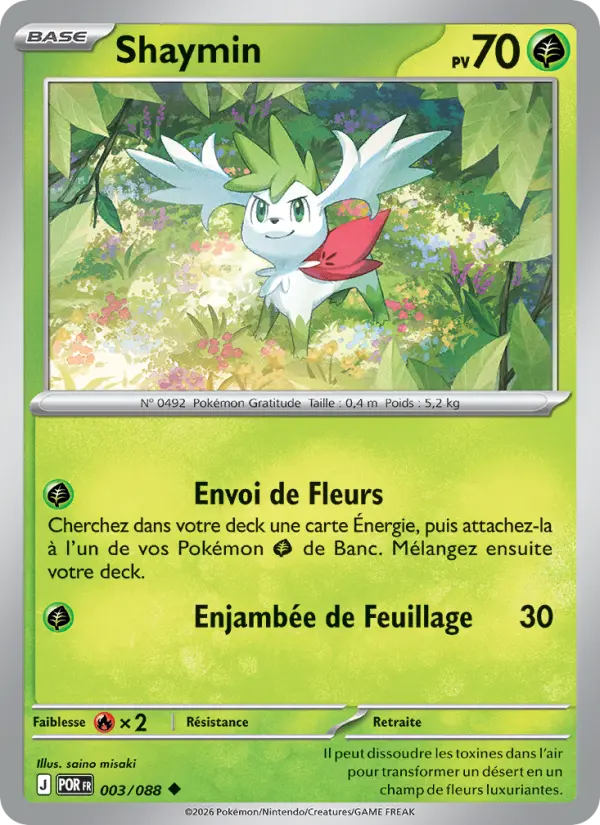Shaymin — carte 003 de l’extension Équilibre Parfait