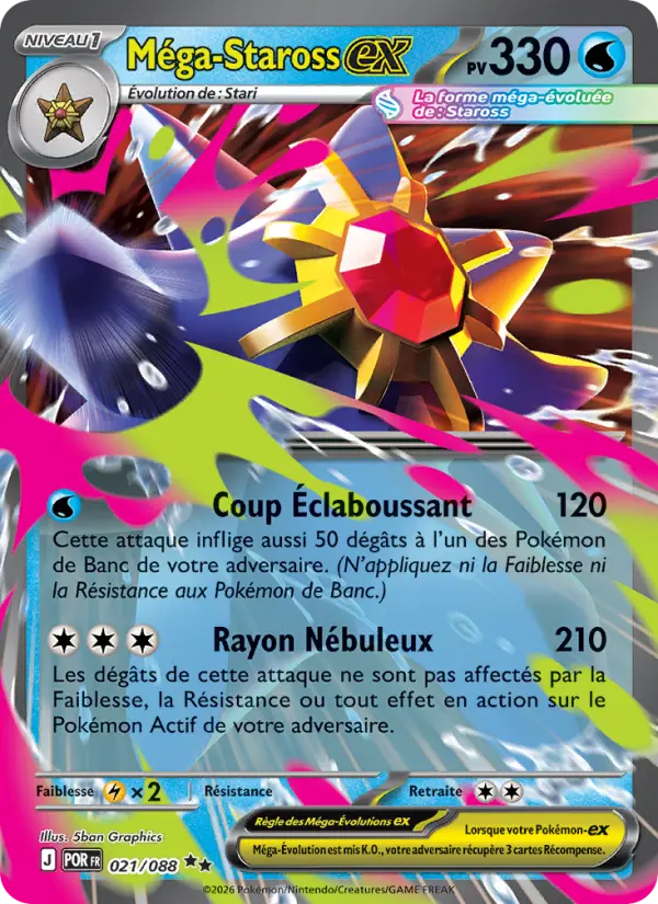 Méga-Staross-ex — carte 021 de l’extension Équilibre Parfait