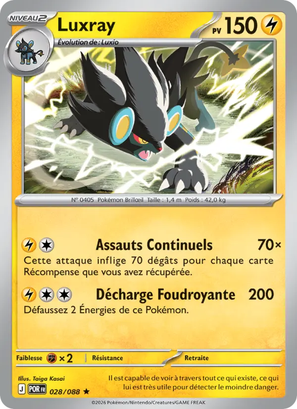 Luxray — carte 028 de l’extension Équilibre Parfait
