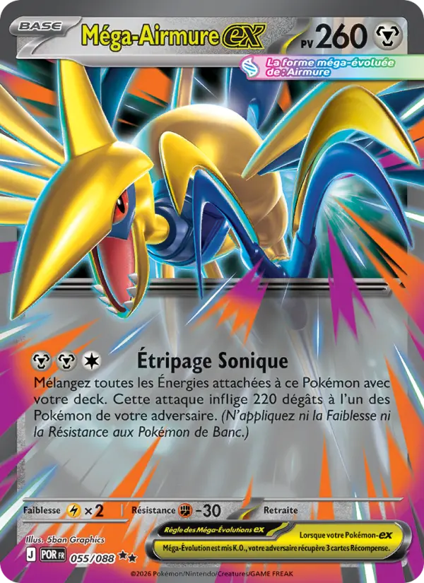 Méga-Airmure-ex — carte 055 de l’extension Équilibre Parfait