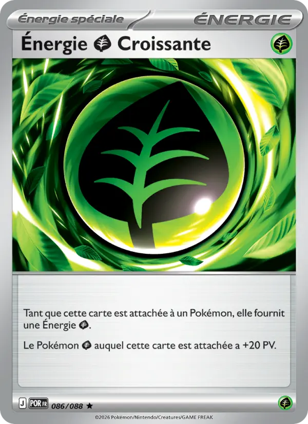 Énergie Grass Croissante — carte 086 de l’extension Équilibre Parfait