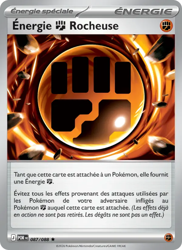Énergie Fighting Rocheuse — carte 087 de l’extension Équilibre Parfait