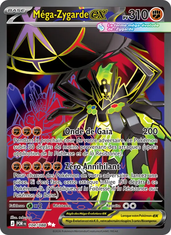 Méga-Zygarde-ex — carte 104 de l’extension Équilibre Parfait