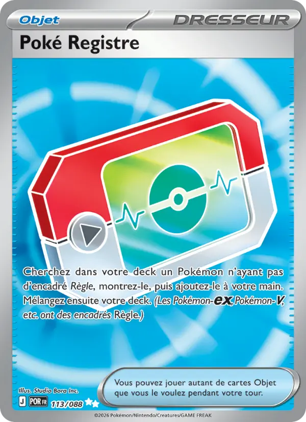Poké Registre — carte 113 de l’extension Équilibre Parfait