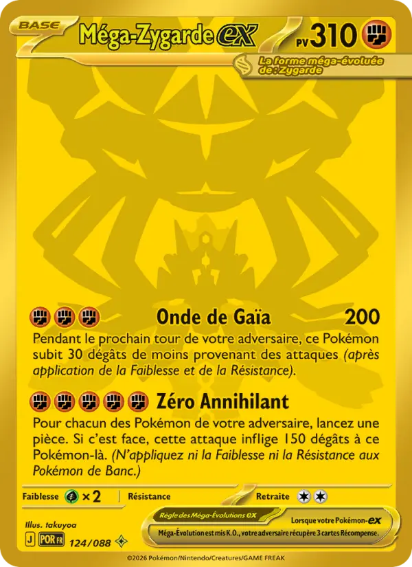 Méga-Zygarde-ex — carte 124 de l’extension Équilibre Parfait