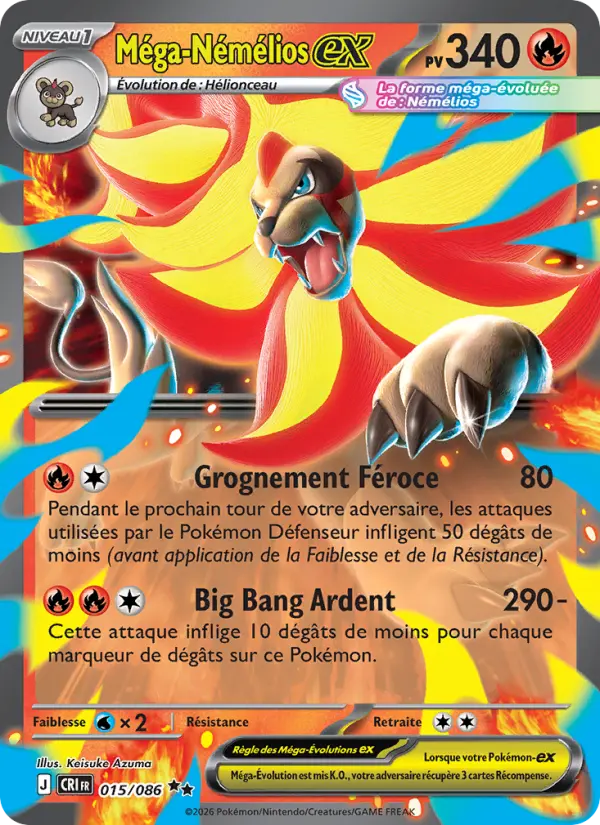 Méga-Némélios-ex — carte 015 de l’extension Chaos Ascendant