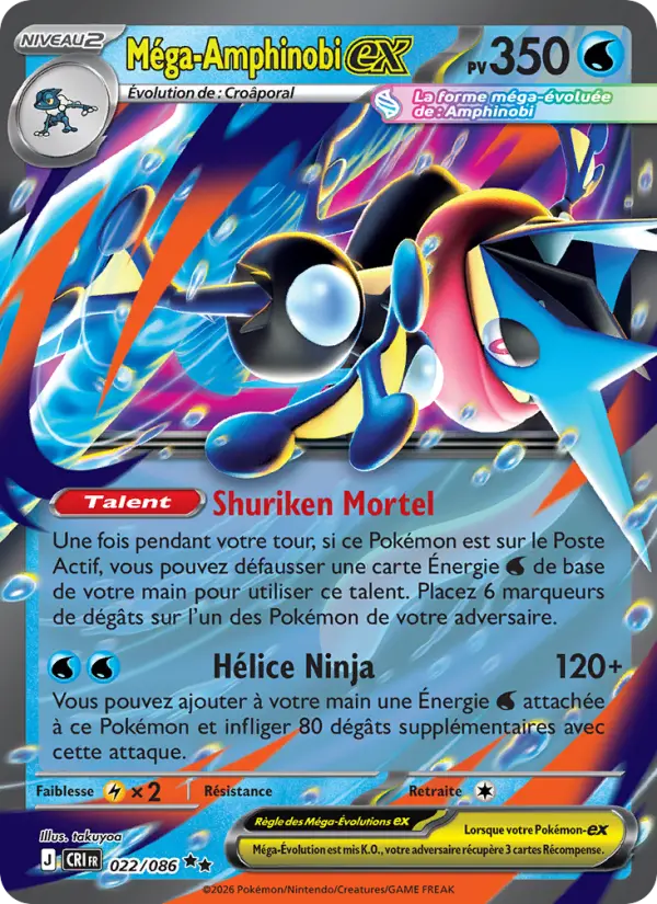 Méga-Amphinobi-ex — carte 022 de l’extension Chaos Ascendant