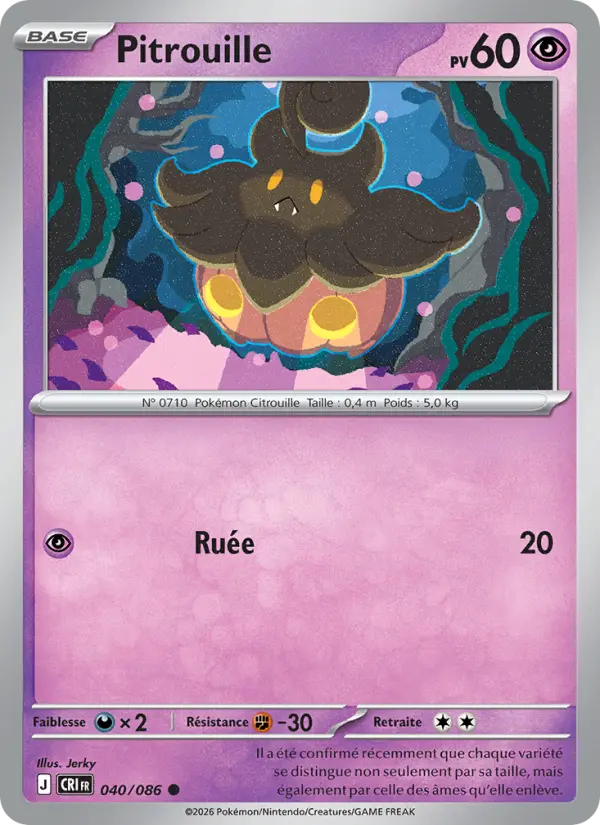 Pitrouille — carte 040 de l’extension Chaos Ascendant