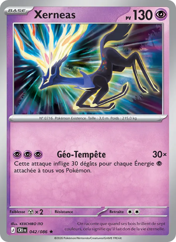 Xerneas — carte 042 de l’extension Chaos Ascendant