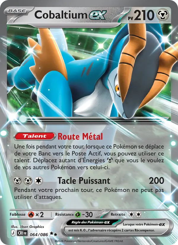 Cobaltium-ex — carte 064 de l’extension Chaos Ascendant