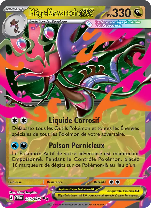 Méga-Kravarech-ex — carte 065 de l’extension Chaos Ascendant