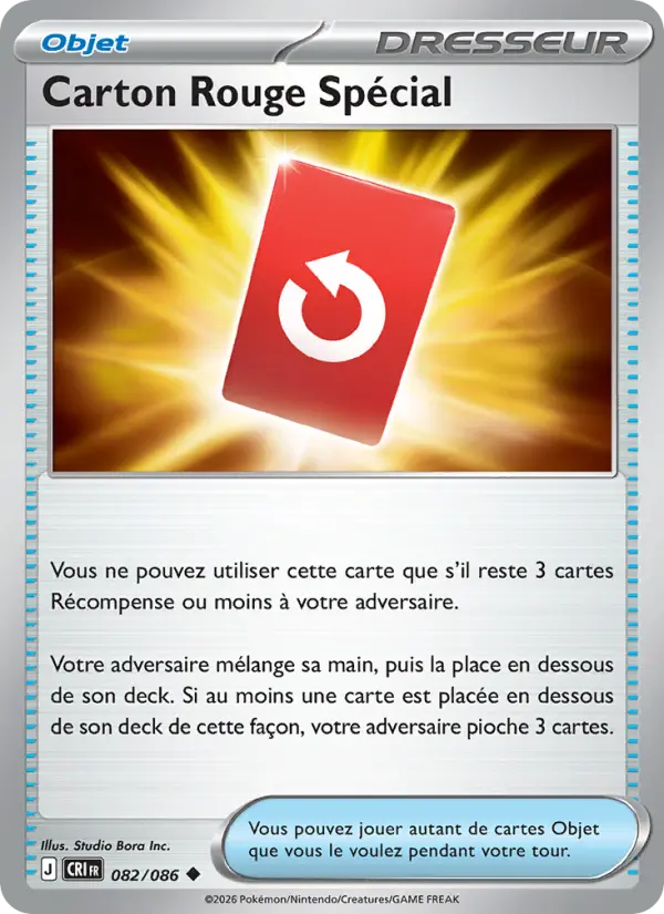 Carton Rouge Spécial — carte 082 de l’extension Chaos Ascendant