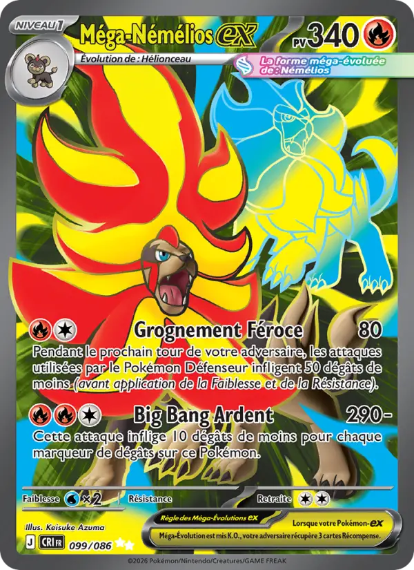 Méga-Némélios-ex — carte 099 de l’extension Chaos Ascendant
