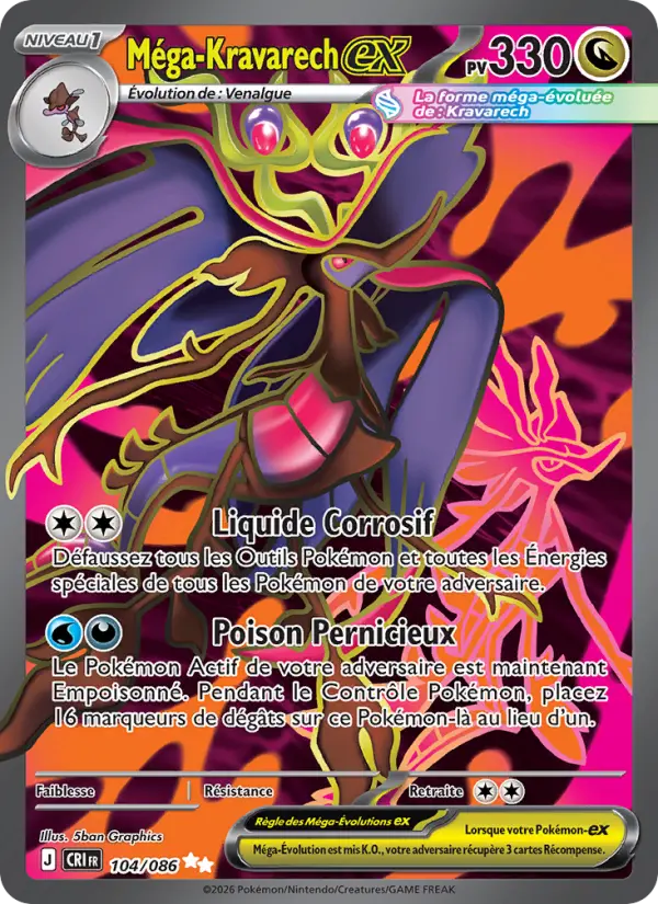 Méga-Kravarech-ex — carte 104 de l’extension Chaos Ascendant