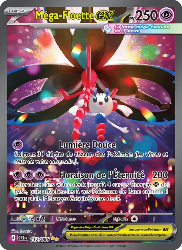 Méga-Floette-ex — carte 117 de l’extension Chaos Ascendant