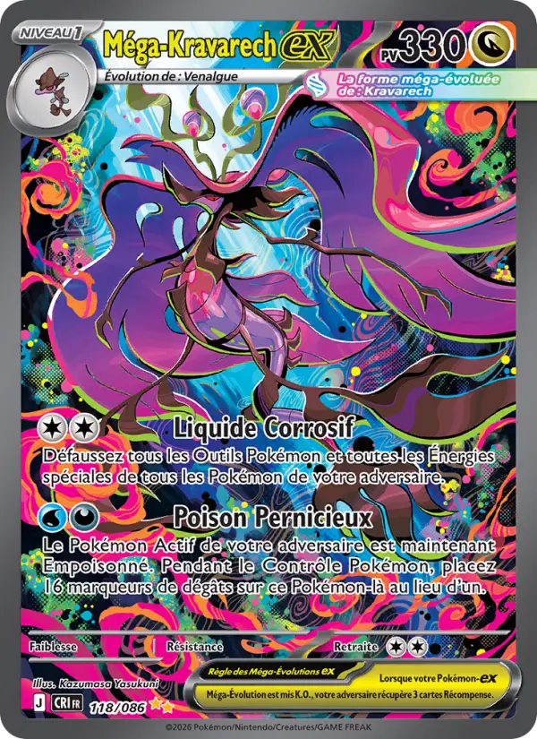 Méga-Kravarech-ex — carte 118 de l’extension Chaos Ascendant