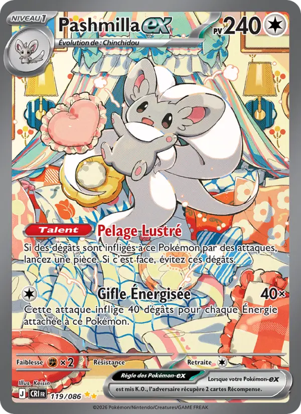 Pashmilla-ex — carte 119 de l’extension Chaos Ascendant
