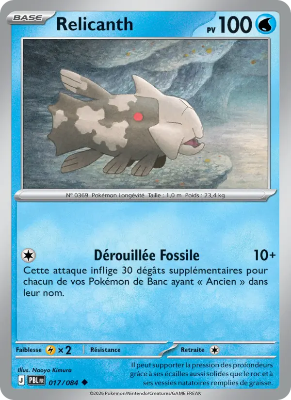 Relicanth — carte 017 de l’extension Nuit Noire