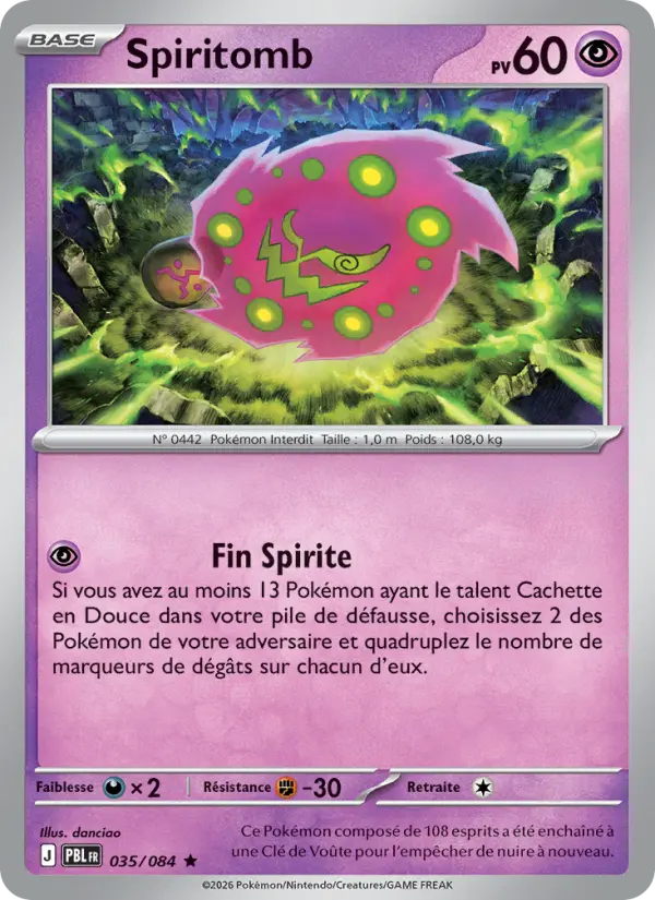 Spiritomb — carte 035 de l’extension Nuit Noire