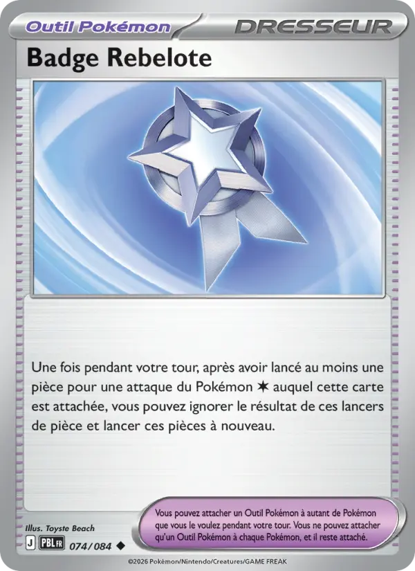 Badge Rebelote — carte 074 de l’extension Nuit Noire