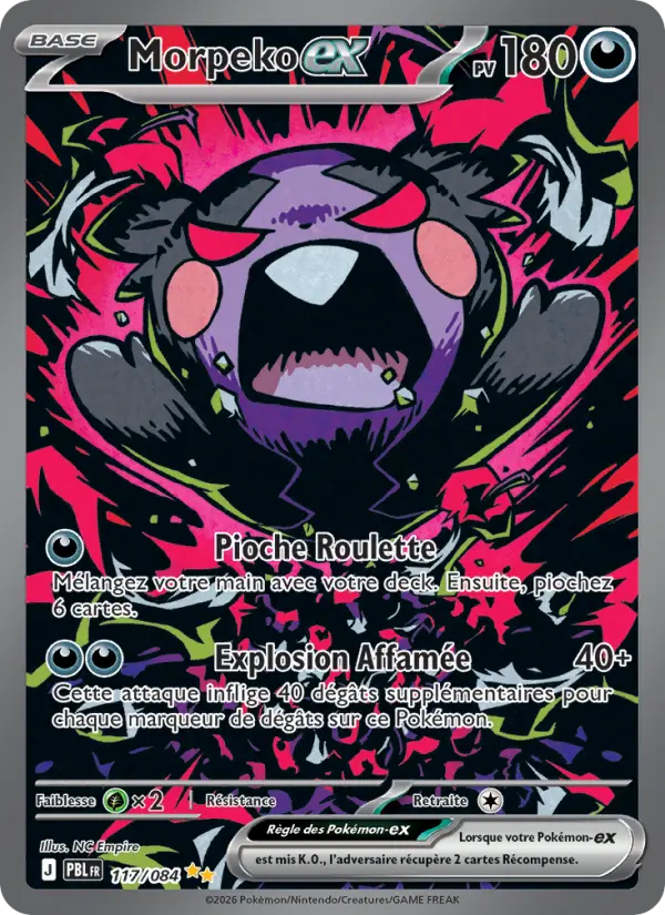 Morpeko-ex — carte 117 de l’extension Nuit Noire