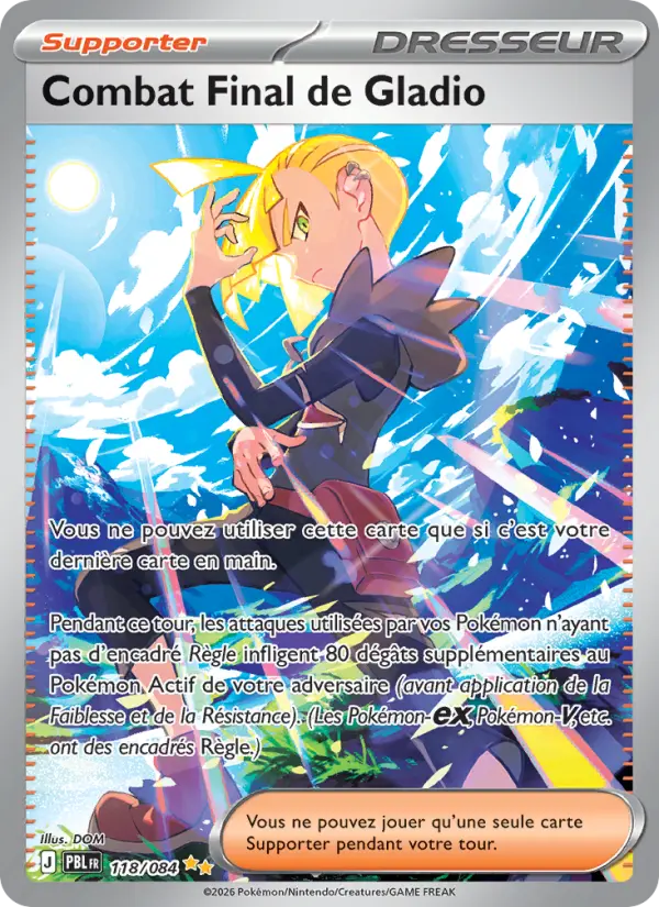 Combat Final de Gladio — carte 118 de l’extension Nuit Noire