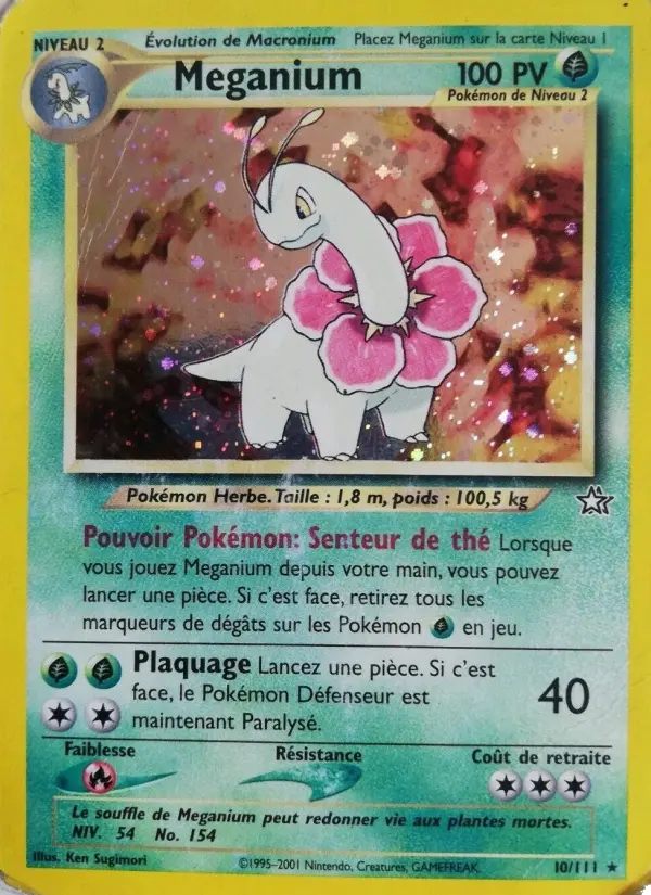 Meganium — carte 10 de l’extension Neo Genesis