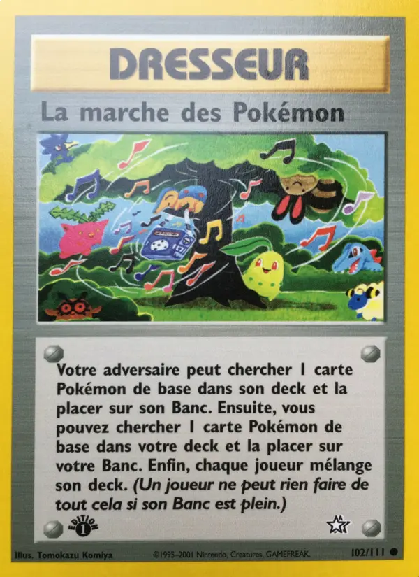 La marche des Pokémon — carte 102 de l’extension Neo Genesis