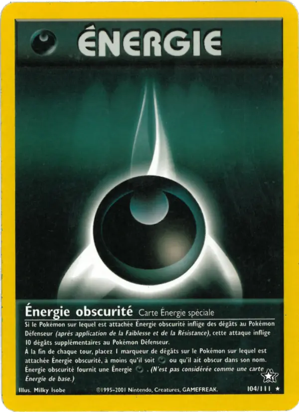 Énergie obscurité — carte 104 de l’extension Neo Genesis