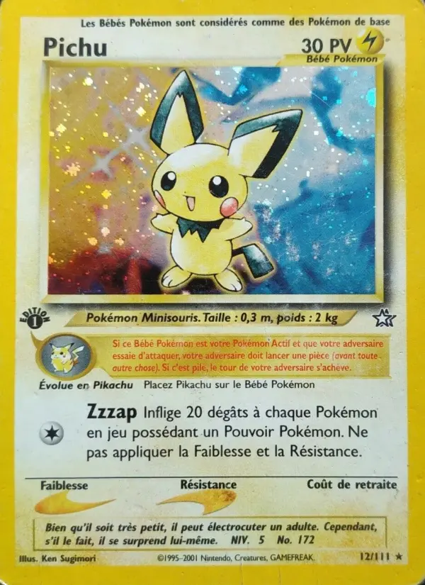 Pichu — carte 12 de l’extension Neo Genesis
