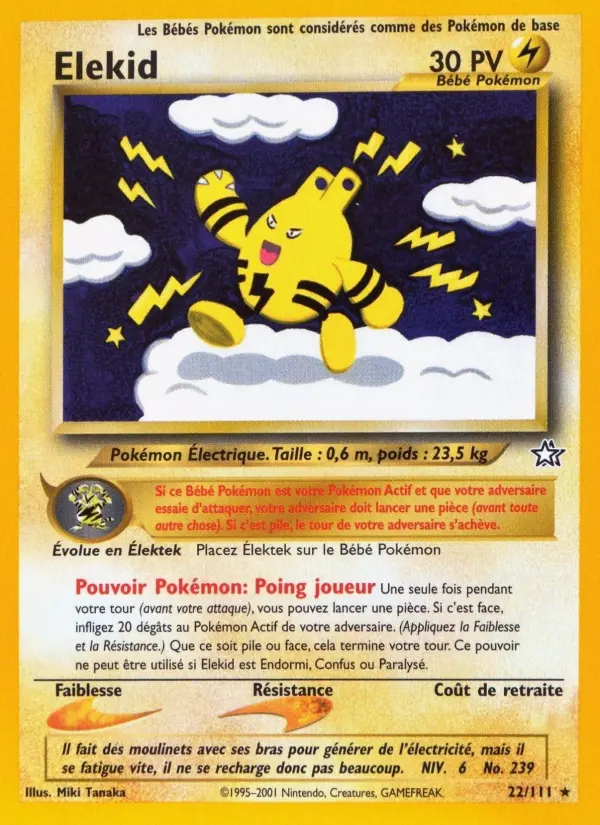 Elekid — carte 22 de l’extension Neo Genesis