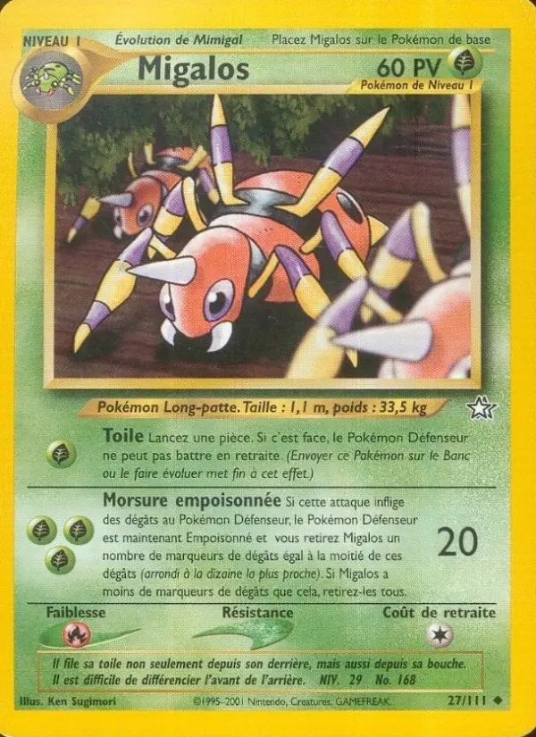 Migalos — carte 27 de l’extension Neo Genesis