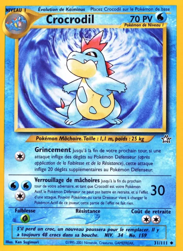 Crocrodil — carte 31 de l’extension Neo Genesis