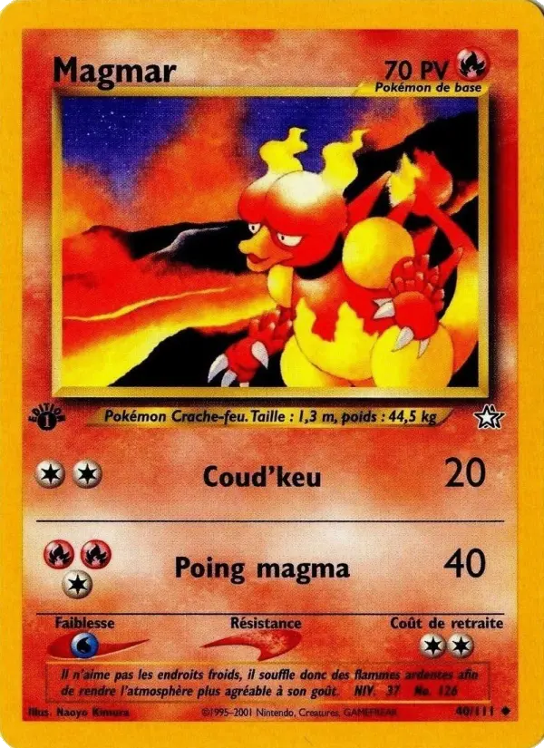 Magmar — carte 40 de l’extension Neo Genesis