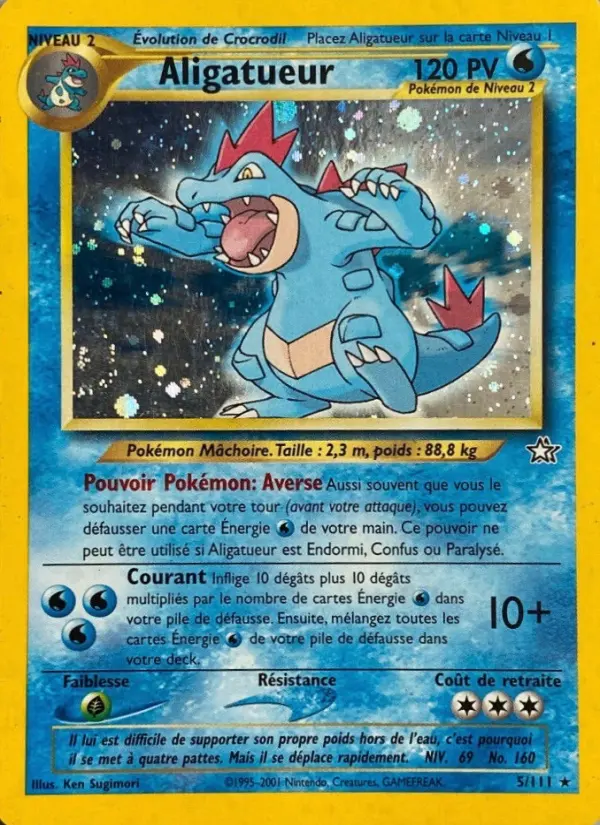 Aligatueur — carte 5 de l’extension Neo Genesis