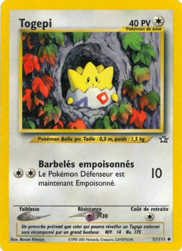 Togepi — carte 51 de l’extension Neo Genesis