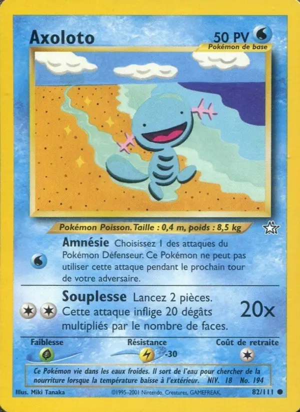 Axoloto — carte 82 de l’extension Neo Genesis