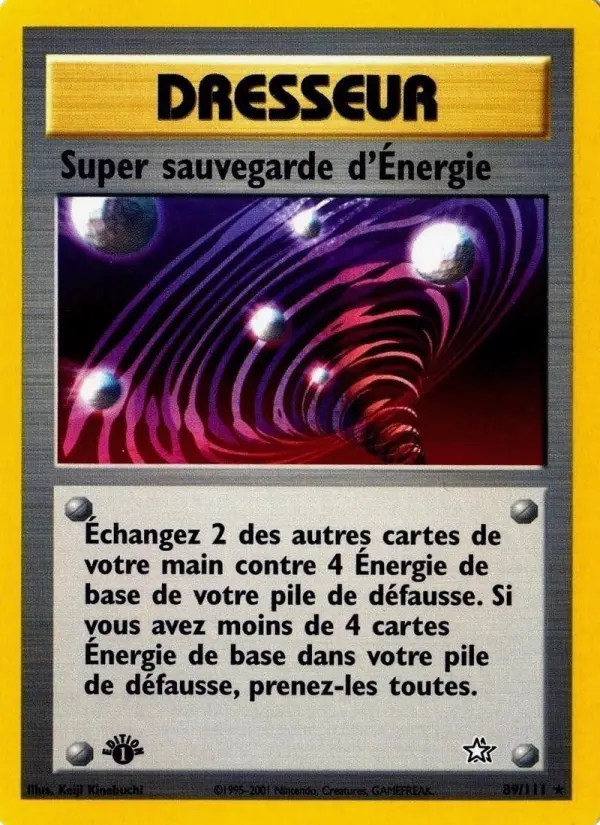 Super sauvegarde d'Énergie — carte 89 de l’extension Neo Genesis