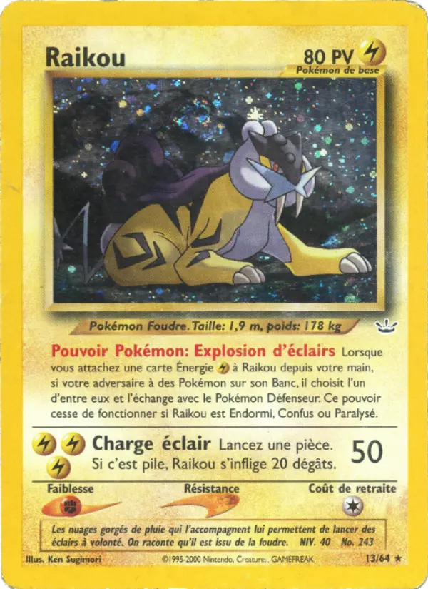 Raikou — carte 13 de l’extension Neo Revelation