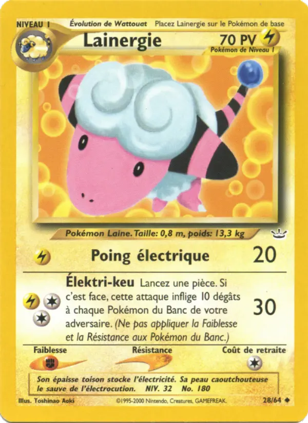 Lainergie — carte 28 de l’extension Neo Revelation