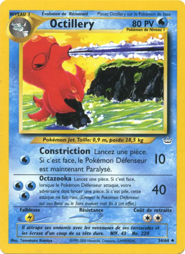 Octillery — carte 34 de l’extension Neo Revelation