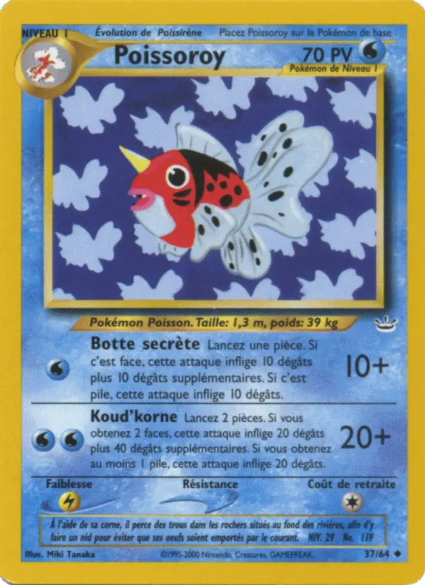 Poissoroy — carte 37 de l’extension Neo Revelation