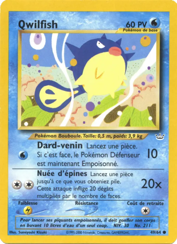 Qwilfish — carte 49 de l’extension Neo Revelation