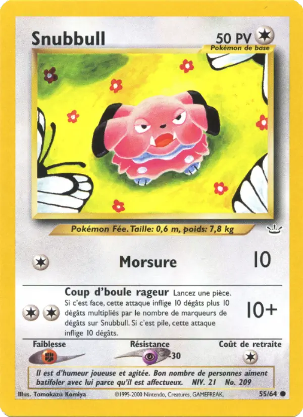 Snubbull — carte 55 de l’extension Neo Revelation