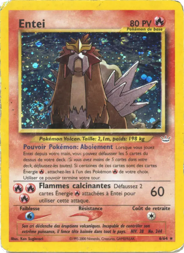Entei — carte 6 de l’extension Neo Revelation