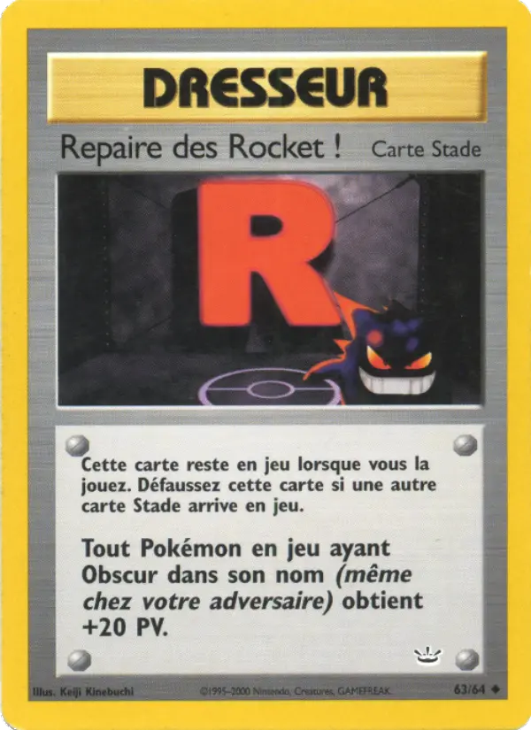 Repaire des Rocket ! — carte 63 de l’extension Neo Revelation