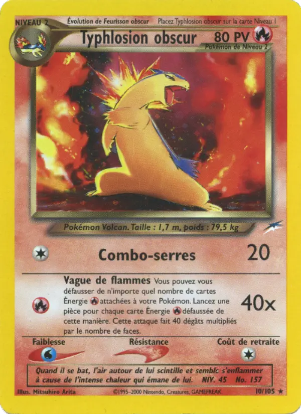 Typhlosion obscur — carte 10 de l’extension Neo Destiny